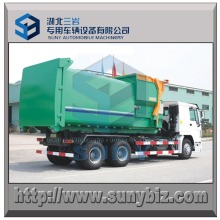 Hook Lifting Truck with 12 M3 Mobile Garbage Compactor Station