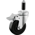 4-Inch Rubber Stem Swivel Caster Wheel