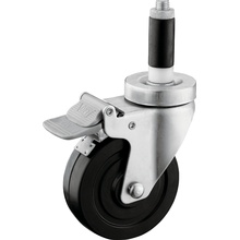 4-Inch Rubber Stem Swivel Caster Wheel