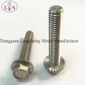 Ss 304 sextavado parafuso da Flange com colar serrilhada Bolt