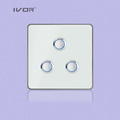 3 Gangs Lighting Switch Touch Panel Aluminum Alloy Material (RD-ST1000L3)