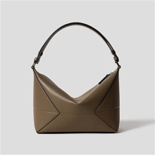 Pillow-shaped Melard Style Soft Leather Underarm Bag