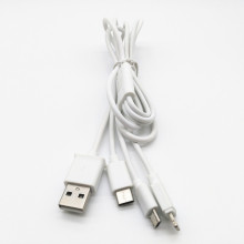 Cable de carga de datos USB 3 en 1 para iPhone Anroid