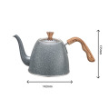 Pour over coffee kettle with wooden handle