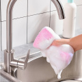 Household Scrub Kitchen Pot Dish Microfiber Cleaning Sponge