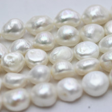 13-14mm Large White Natural Baroque Pearl (E190034)