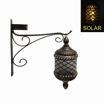 Antique Metal Garden Decoration Solar Lanterne éclairée Artisanat