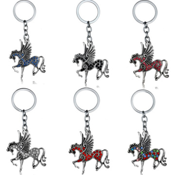 Custom zinc alloy soft enamel metal keychain Wholesale