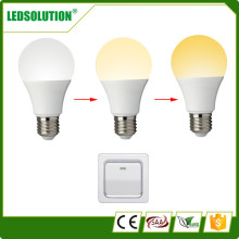 9W CCT ampoule à LED réglable à trois couleurs de température