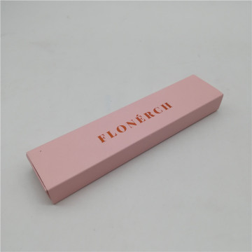 Cardboard Foldable Pen Packaging Box with Rose Gold