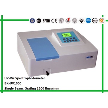 Biobase Laboratório Espectrofotômetro UV / Visível com varredura de feixe único com display LCD