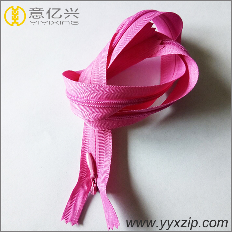 pink invisible zipper