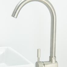 Robinet de cuisine d&#39;acier inoxydable poli de mélangeurs de robinets d&#39;eau d&#39;évier de bassin chaud et froid 304