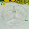 3 Compartments PET Plastic Fruit Salad Container