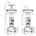 Vanne de commande de diaphram pneumatique