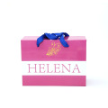 Caja de regalo de vestido de novia de diseño rosa personalizado