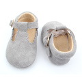 Real Suede Leather Baby Girls Dress T-Bar Shoes