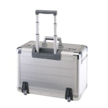 Aluminium-Pilotenkoffer mit Trolley