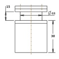 Balustrade en acier inoxydable Fitting Glass Standoff avec conception personnalisée