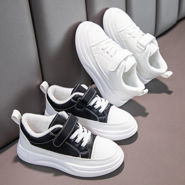 Black PU Leder Kinder Casual Schuhe