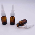 Amber glass bottles with plastic nasal spray bottle