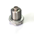 Silver stainless steel neodymium magnet drain plug