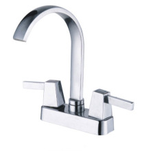A quarter of turn double lever basin faucet