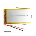 New energy 3.7V 5000mah li polymer Rechargeable Battery