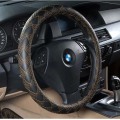 Car Steering Wheel Cover Ecological Leather-Golden