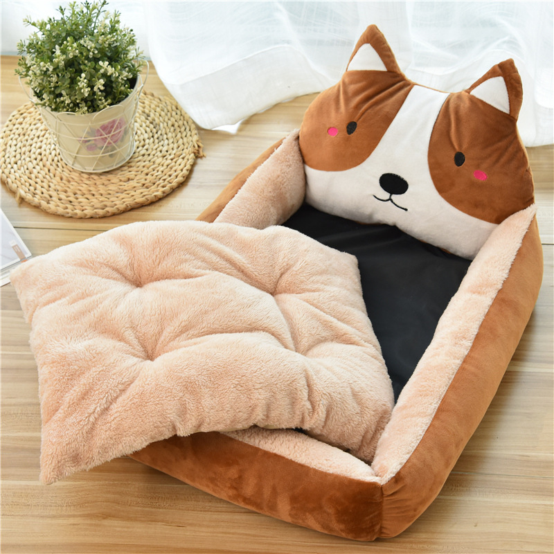 Cute cartoon Design Winter soft Pet Bed