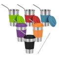 Kids Colorful Handle Stainless Steel Cups