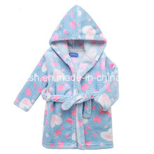 Cute Print Polar Fleece Children Bathrobe