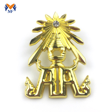 3d Gold Plating Decoration Metal Badge For Cars
