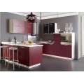 Cabinet en bois brillant pour meubles de cuisine à domicile (personnalisé)