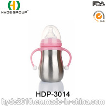 Aço inoxidável de Eco-Friendly bebê mamadeira (HDP-3014)