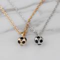 Bijoux de sport Collier de football en acier inoxydable pour hommes et femmes Pendentif de charme de football avec chaîne