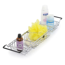 Erweiterbarer Chrom Badewanne Caddy Rack, Duschschale Badewanne Caddy