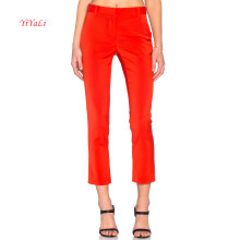 Polyester Rouge vif Pantalon de mode pour les femmes