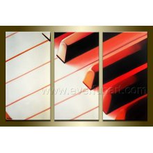 Pintura abstrata Handmade do piano na lona