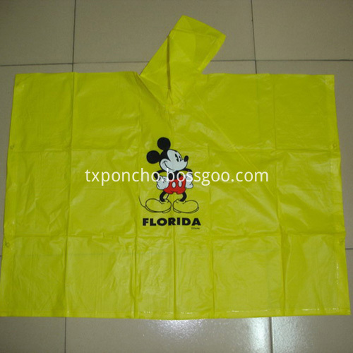 yellow pvc rain poncho