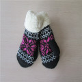 winter Knitted gloves with coral fleece