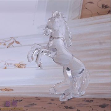 Cavalo de cristal decorativo feito à mão