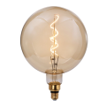 Amber filament light bulb retro