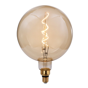 Amber filament light bulb retro