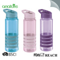 Plastic Fruit Water Bottle Flip Top Straw Cap