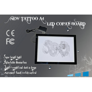 Tela sensível ao toque LED ajustável tamanho A4 luz dupla placa de tatuagem