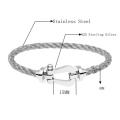 Europeo lujo famosa marca hebilla Real 925 plata pulsera