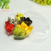 Envase de la ensalada de fruta del plástico del animal doméstico de 3 compartimientos