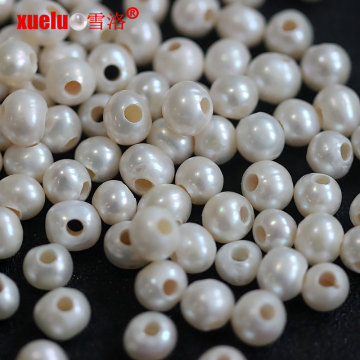 7-8mm Round Big Hole Fresh Water Perles Beads Farm