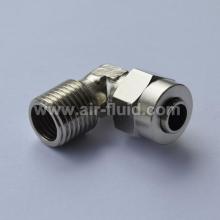 Conique coude Male Stud BSPT fixe fil Tube